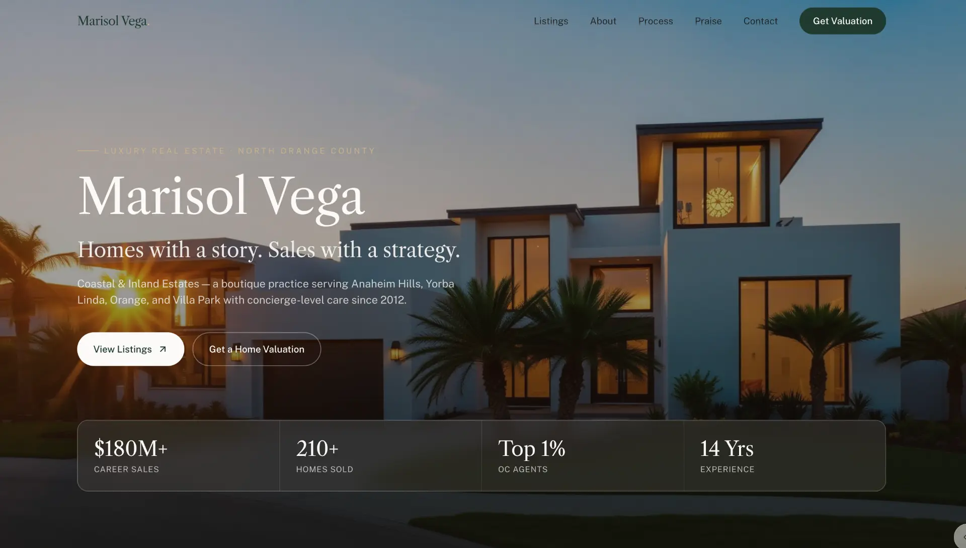 Marisol Vega Estates website preview