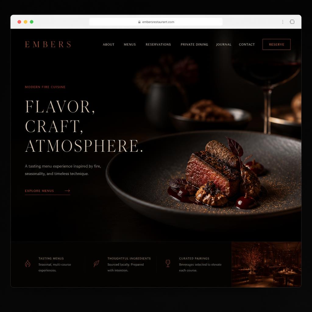 Vesper & Vine website preview